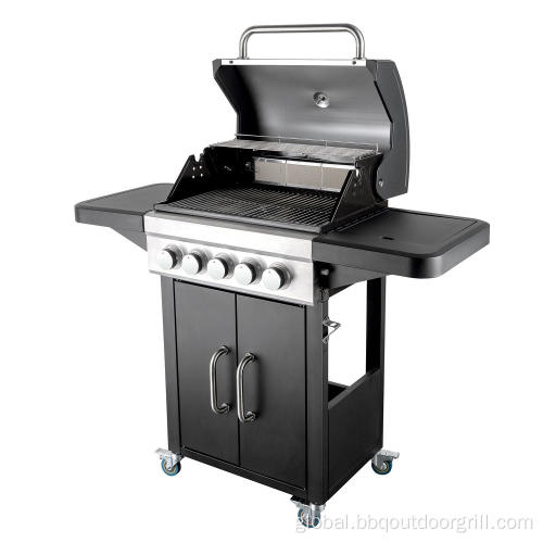  Flat Top Gas Grill 3 Burners with Side Burners and Postpositive ​Infrared Ray​ Supplier